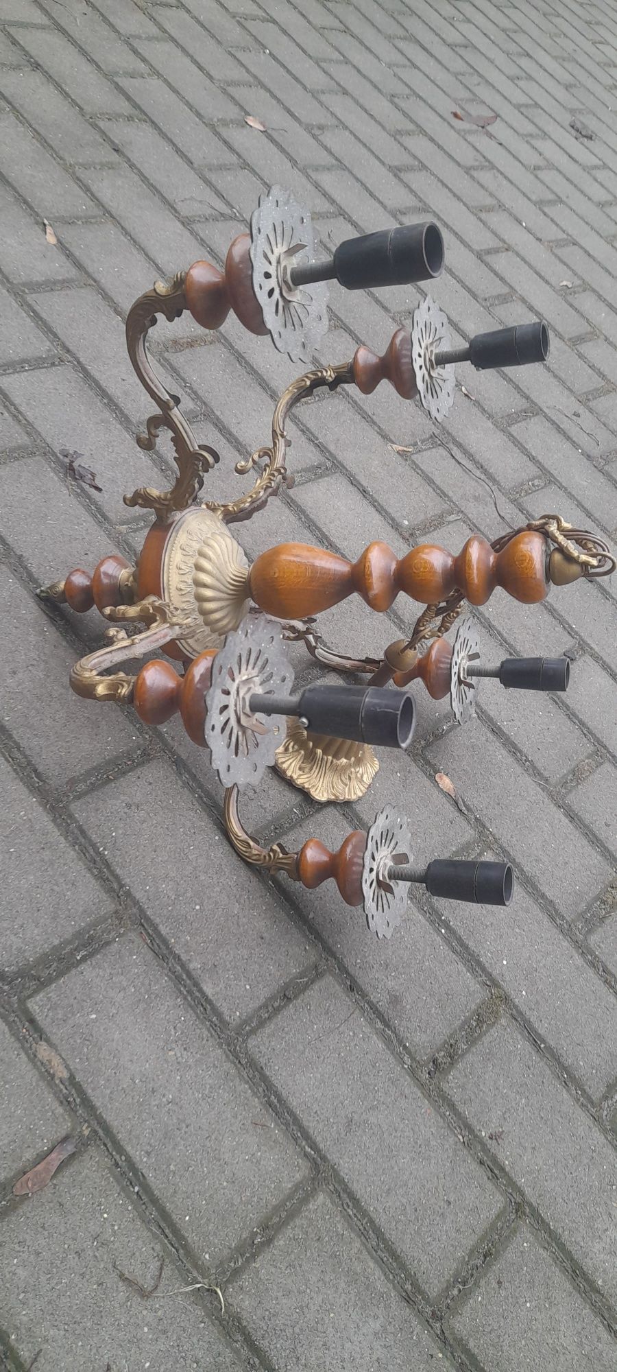 Żyrandol 5 ramienny PRL 45 ×75