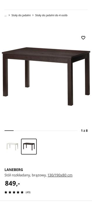 Stół rozkładany IKEA