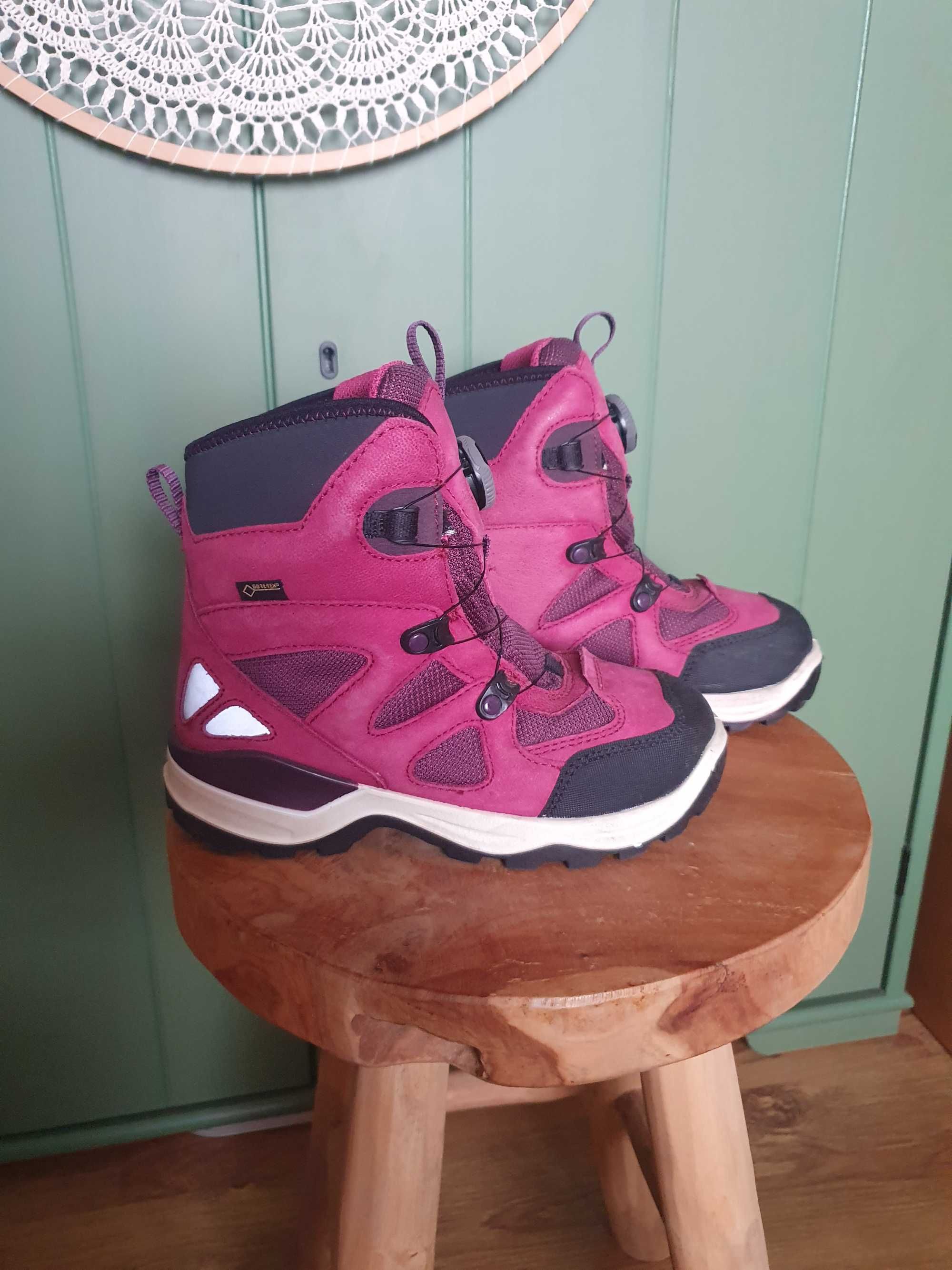 Dziecięce nubukowe buty zimowe Gore-Tex Ecco rozmiar 32