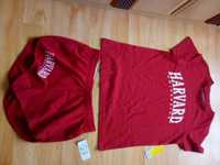 nowe T-shirt koszulka i szorty spodenki rozm M czerwone Harvard szkoła
