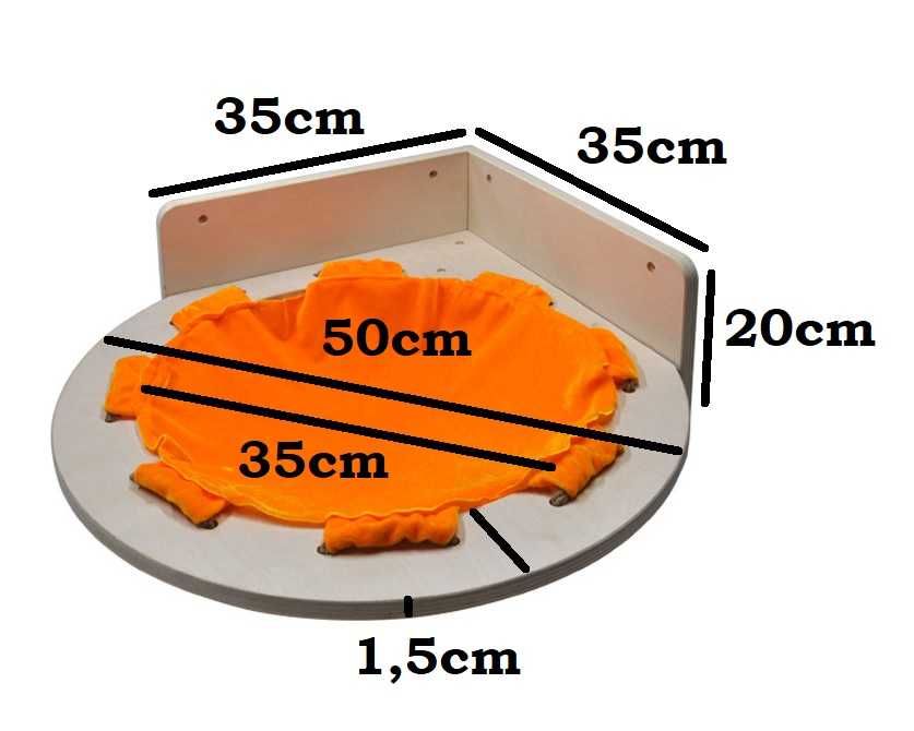 *_* Rondo dla kotka, legowisko, platforma narożna, średnica 50cm