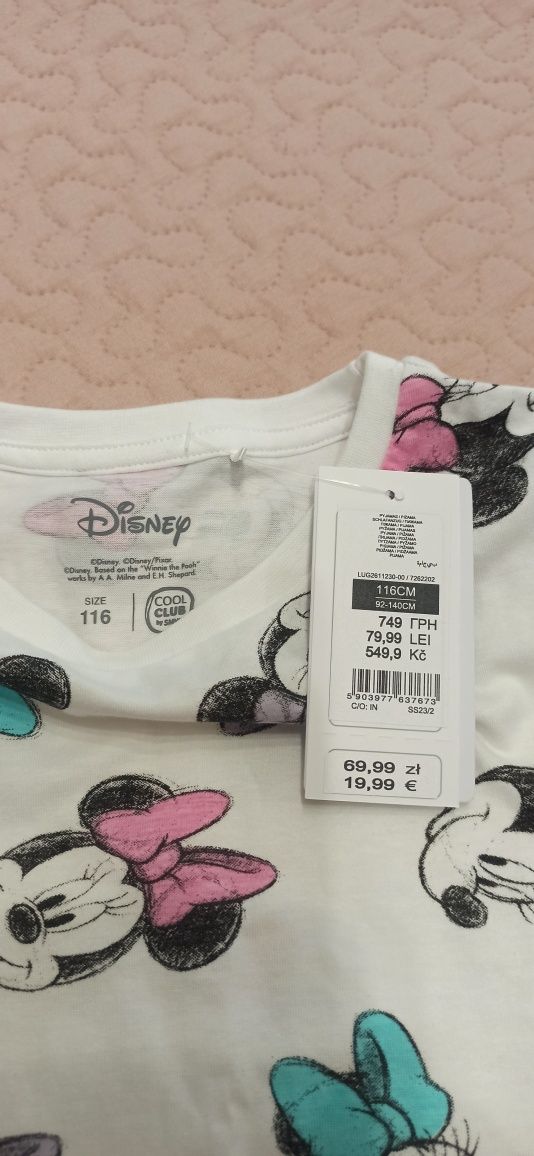 Piżama z Myszką Minnie, marki Cool Club, rozmiar 116