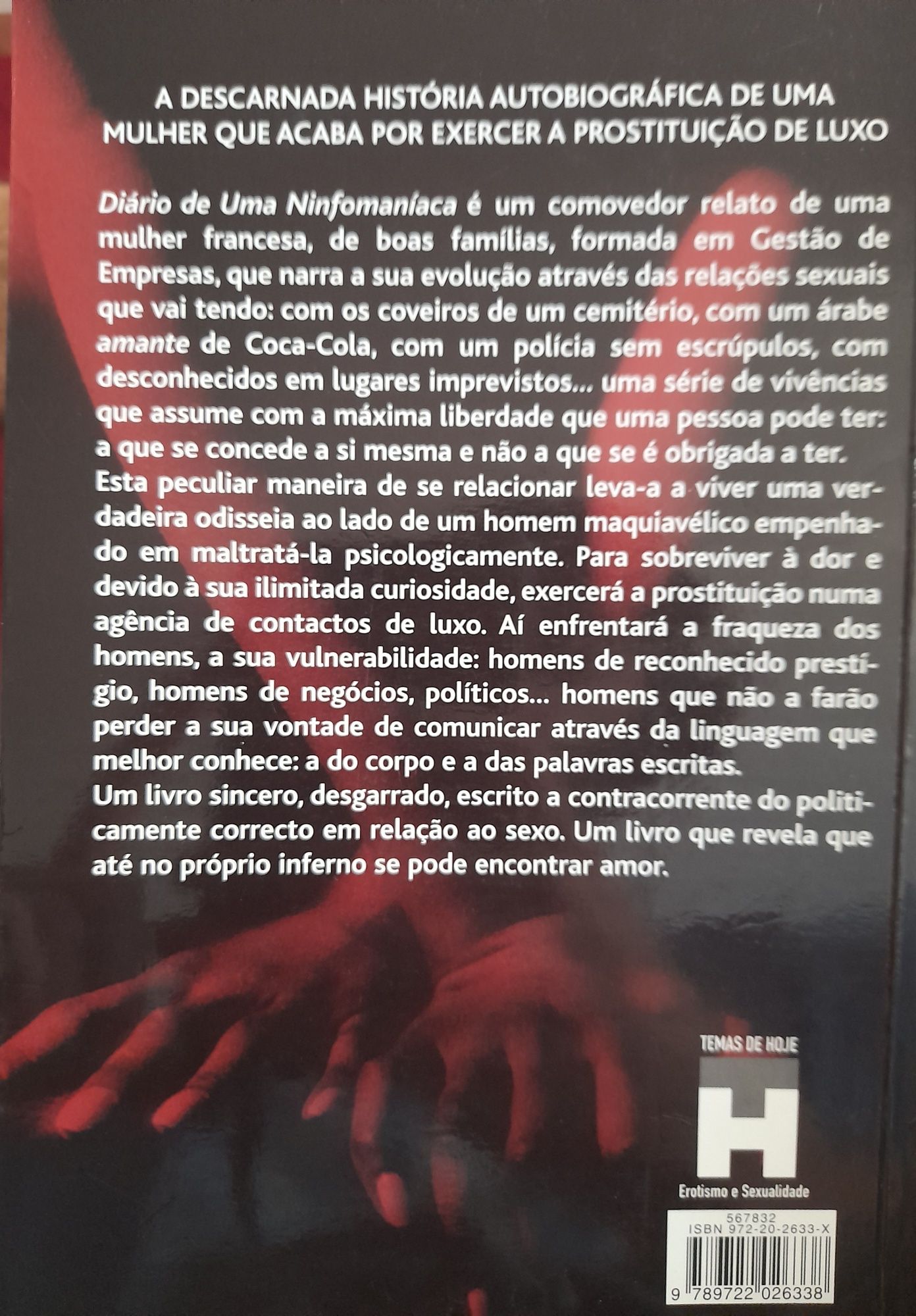 Diário de uma ninfomaníaca, livro erótico