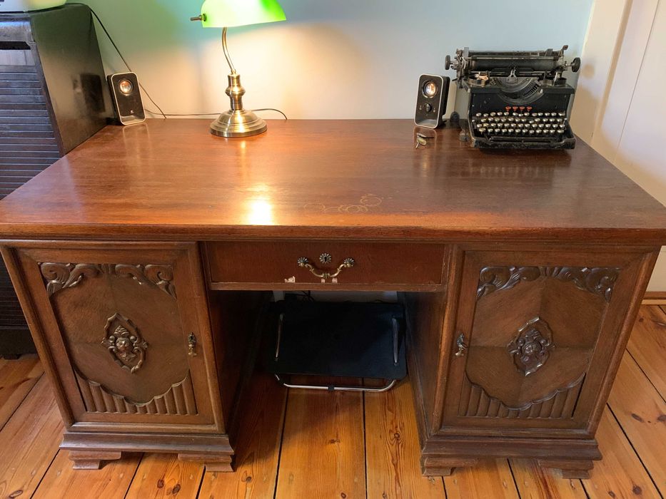 Biurko antyk ciemne drewno