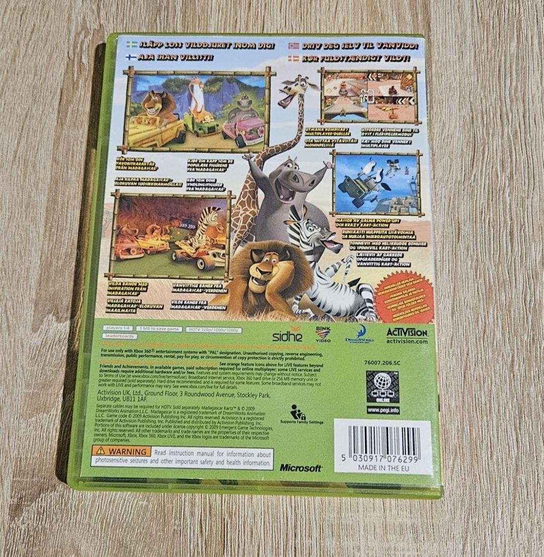 Gra Madagascar Kartz Xbox 360 Jak Mario Kart dla dzieci