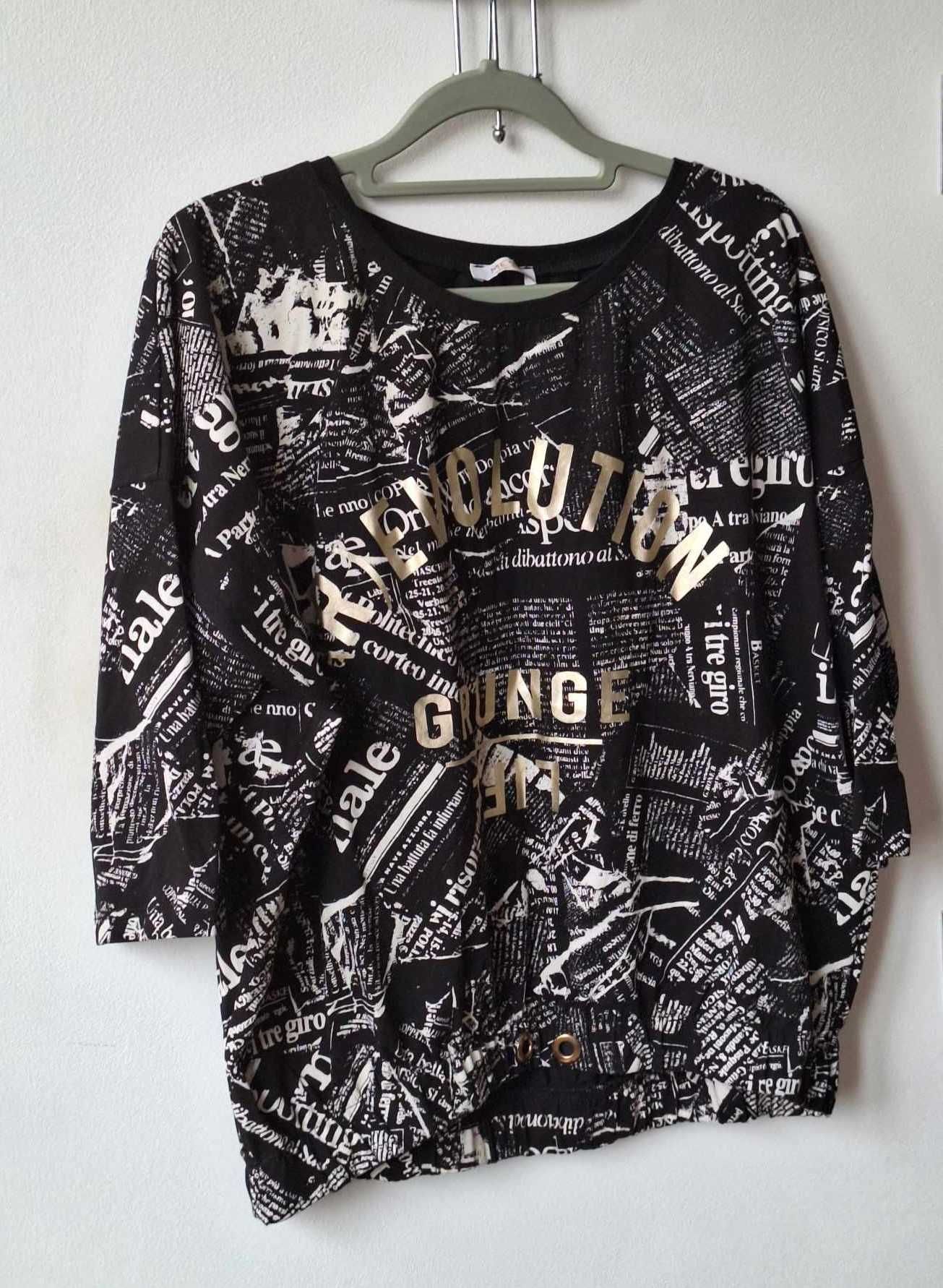 Czarna bluza grafitti grunge w rozmiarze M Meggi