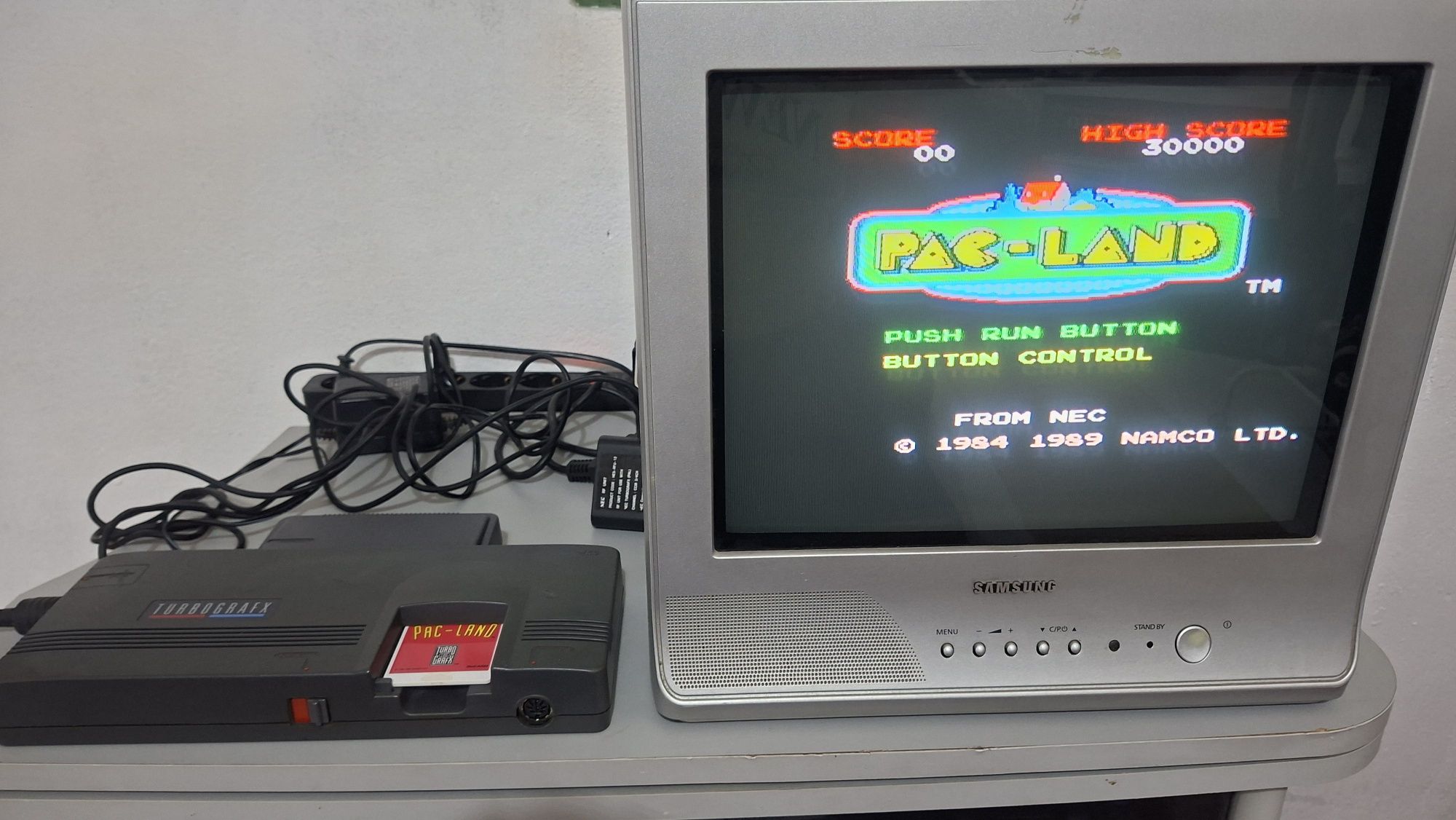 Turbografx completo funcionando perfeitamente com 3 jogos completo