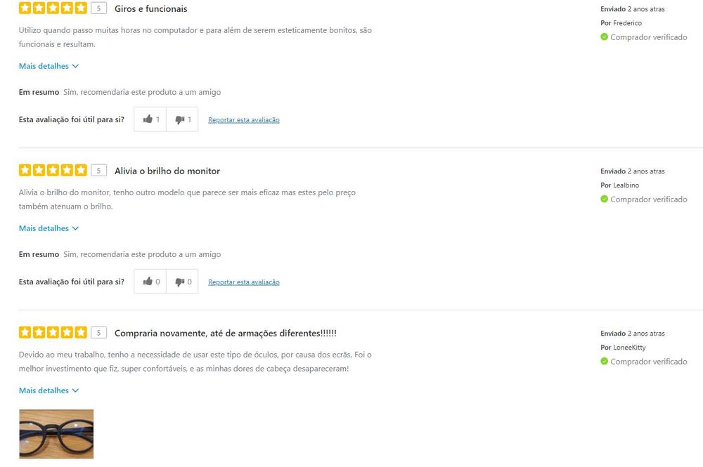 Óculos Computador Descanso Luz Azul