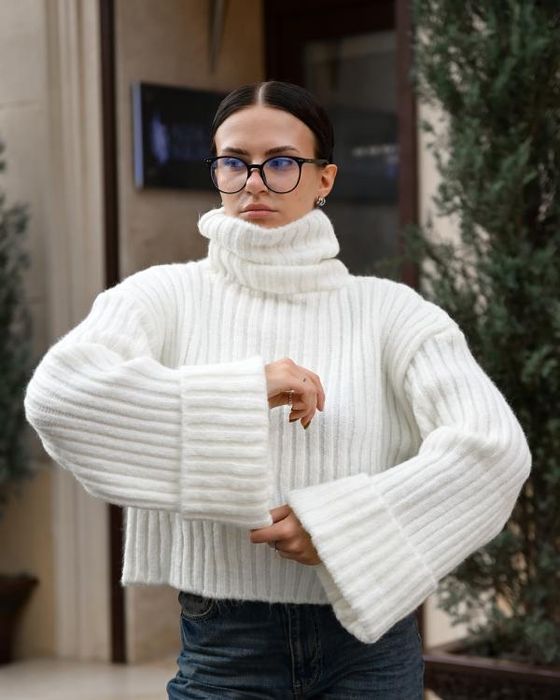 Новинка! Светер Жіночий в'язаний білий