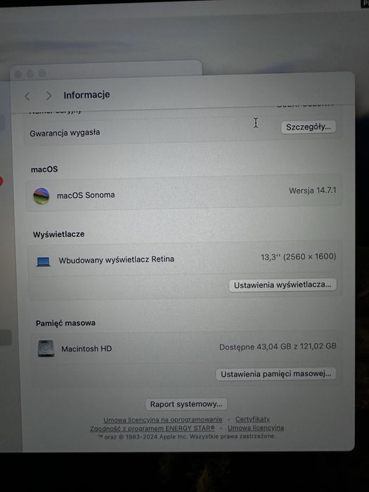 Apple Macbook Air 2018 r.