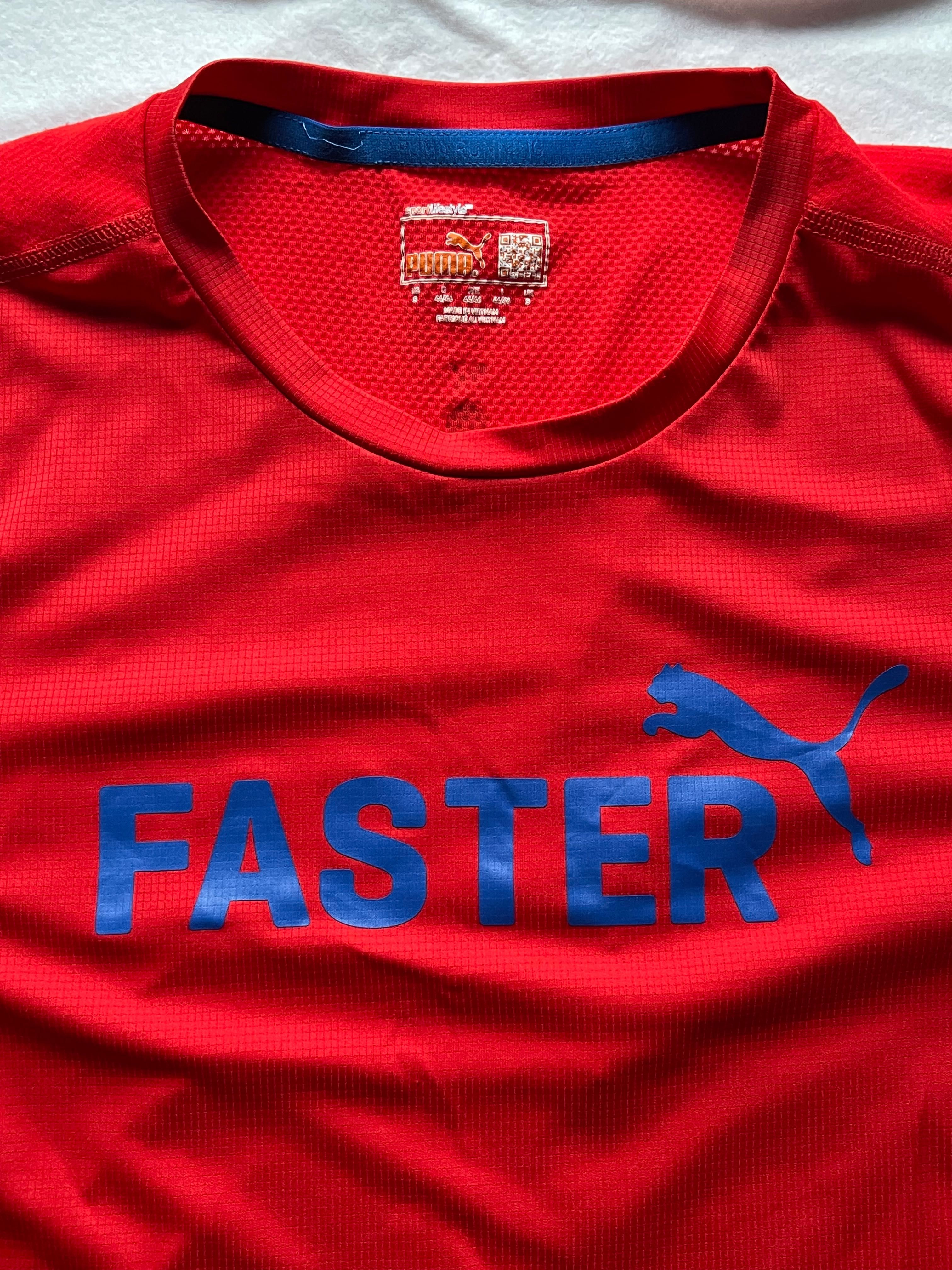 Czerwona, męska koszulka - Puma - S