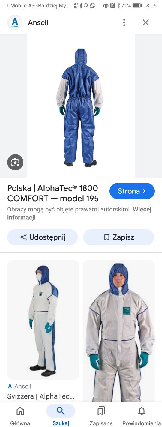 Alpha tec Kombinezon medyczny