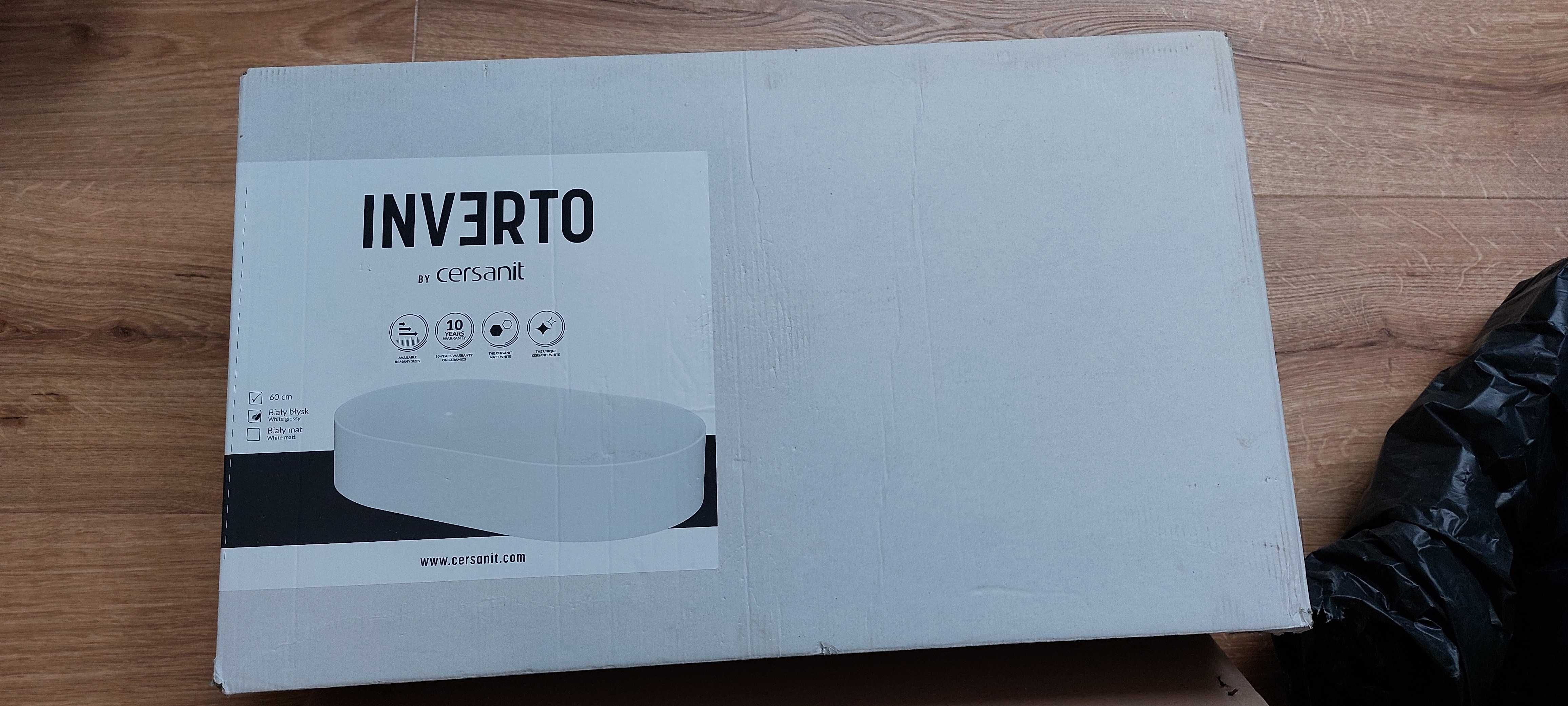 Nowa umywalka Cersanit Inverto 60x35 nablatowa biała K671-009