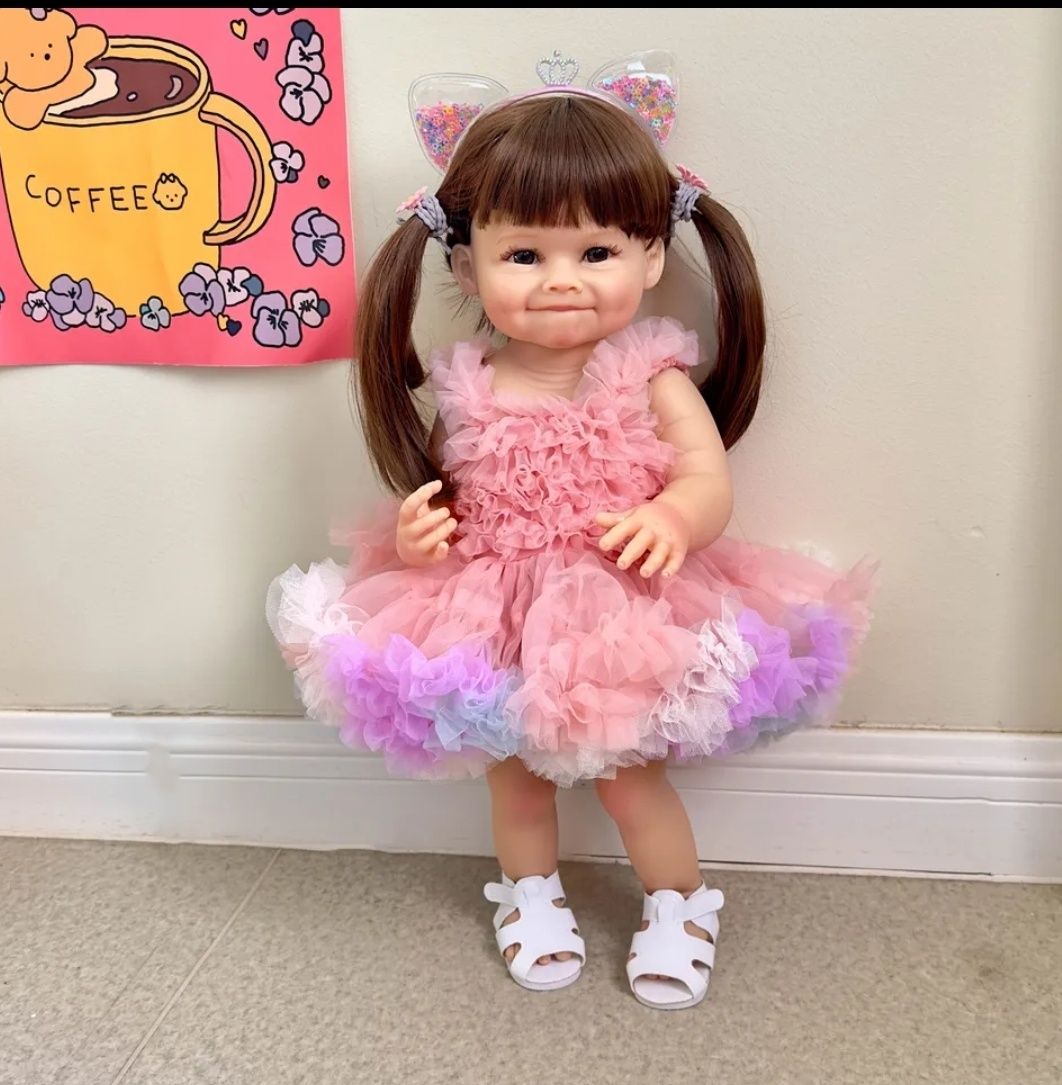Лялька кукла пупс реборн reborn велика 55см реалістична новинка