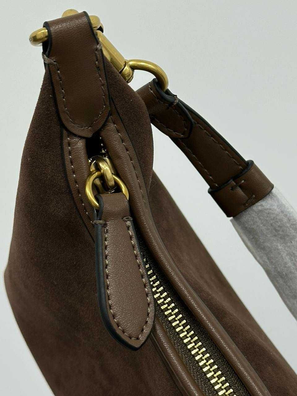 Жіноча сумка Coach Juliet Shoulder Bag Brown Suede / сумочка Коуч