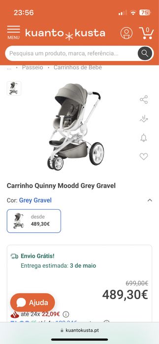 Carrinho de bebé QUINNY MOODD preto