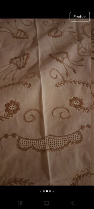 Toalha Bordada  linho