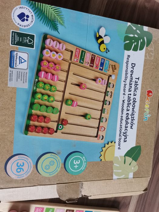 Tablica obowiązków drewaniana