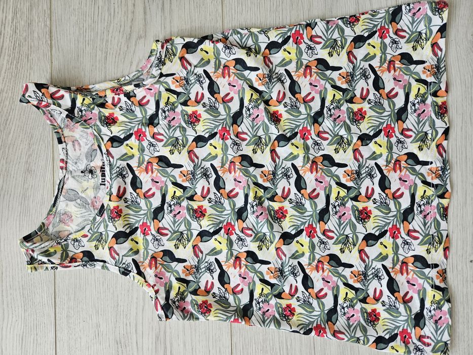 Komplet Lupilu 110-116/122 dla dziewczynki  spodenki + koszulka