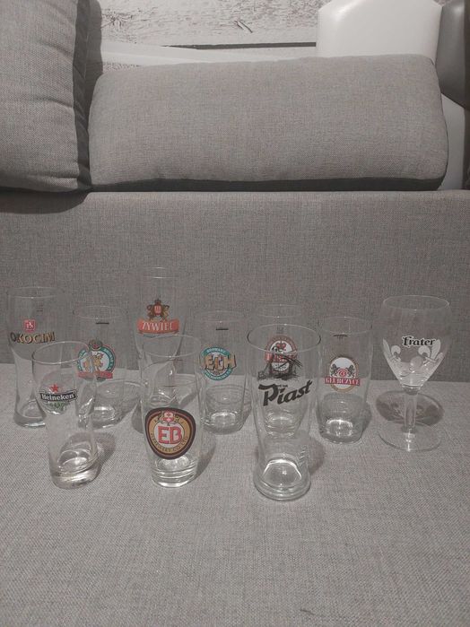Kufle, szklanki do piwa Żywiec,Tyskie,Piast,EB,Lech i inne 10 sztuk