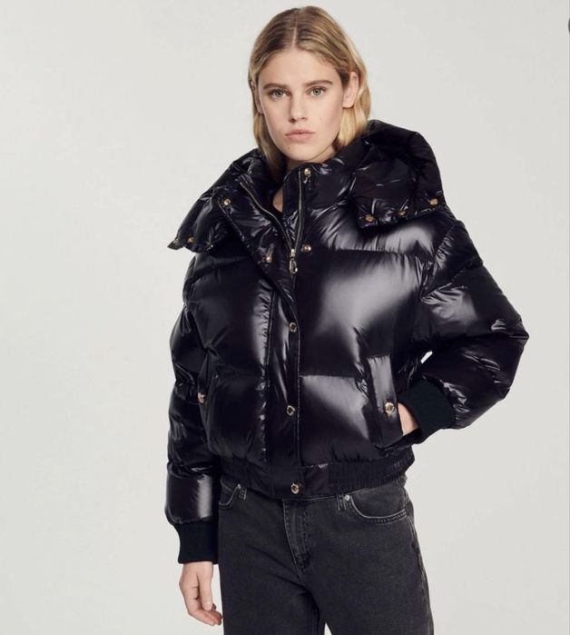 Sandro нереальний пуховик бомбер куртка 36!