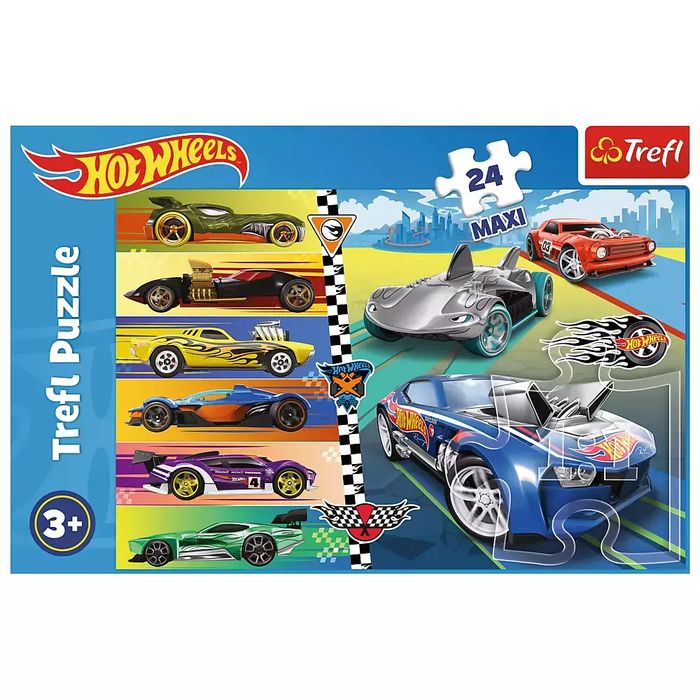 Puzzle 24el Trefl Maxi Szybkie Hot Wheels pudełko. Trefl