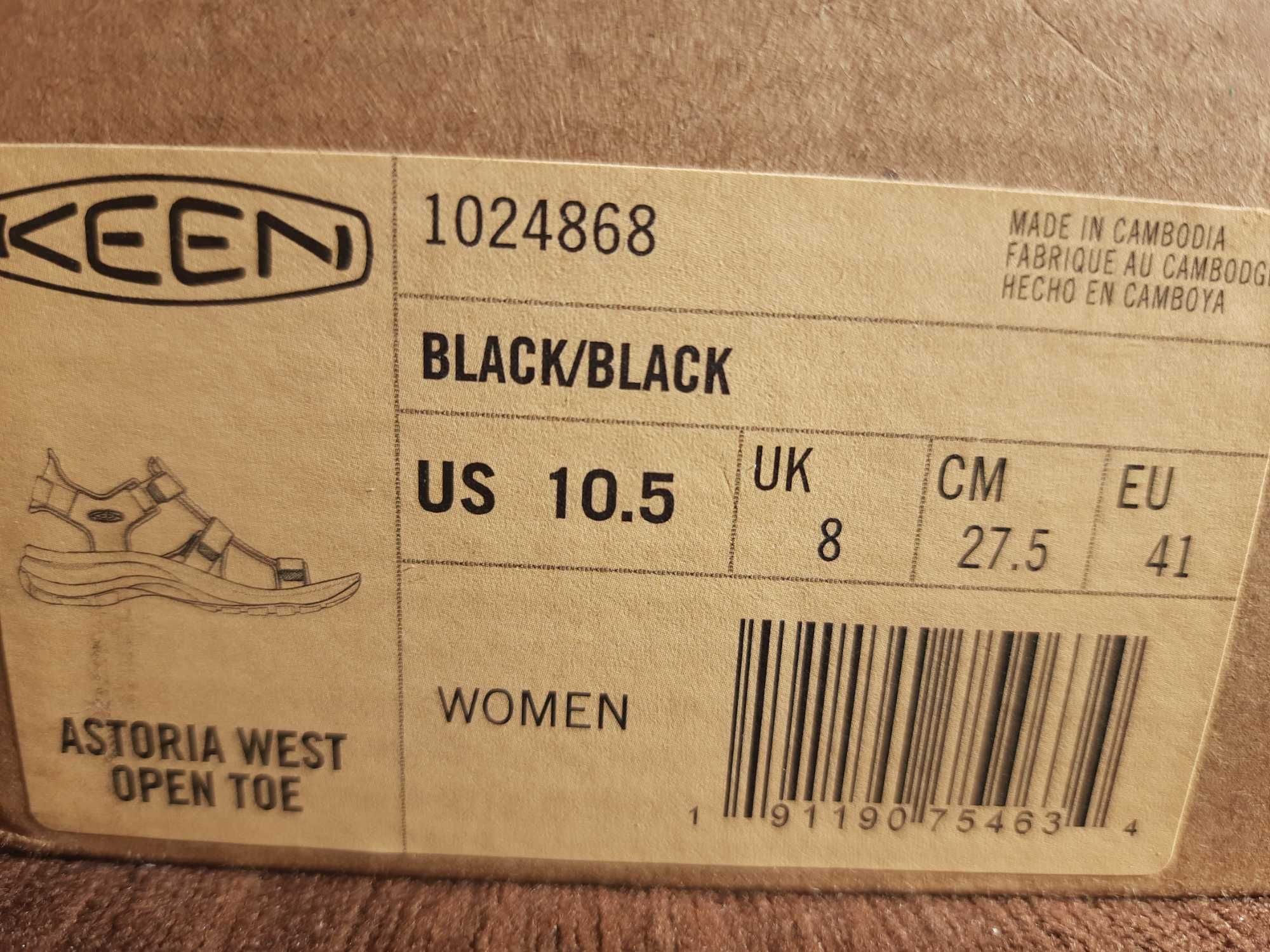 Sandały damskie KEEN Astoria West Open Toe Black/Black 41 nowe
