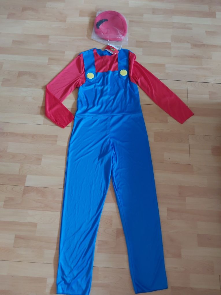 Nowy kostium Super Mario Bros  M L 3w1 meski Nintendo damski