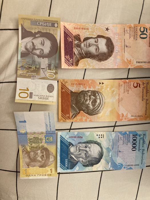 / notas estranjeiras varias