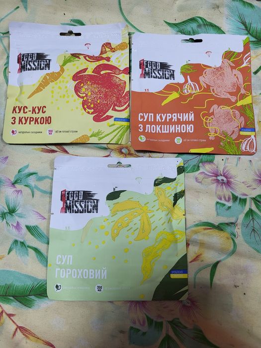 Еда быстрого приготовления Блюда сублимированные Food Mission