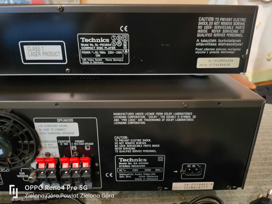 TECHNICS 100% Sprawny Amplituner SA-EX300 +  CD Player SL-PG380A Pilot