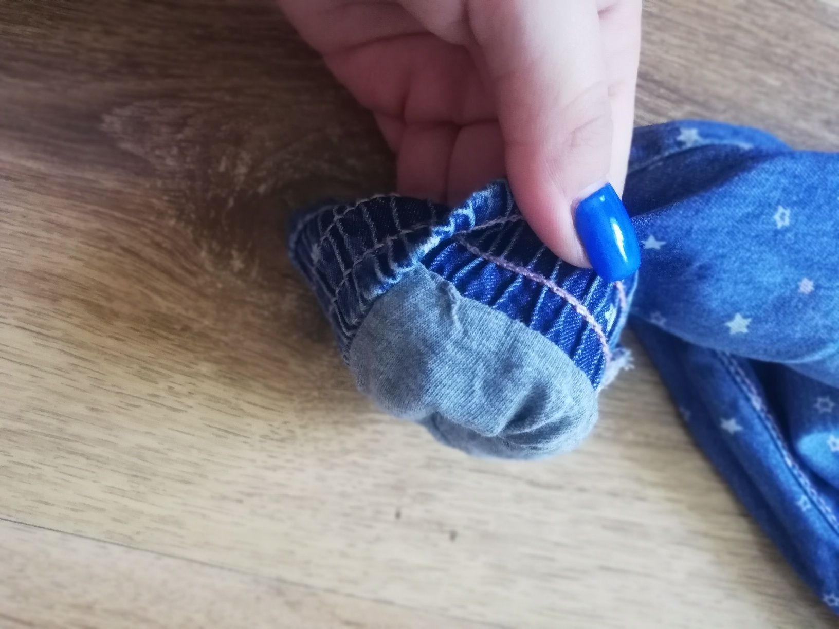 Spodnie jeansy z podszewką dla dziewczynki 92