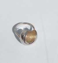 Кольцо перстень серебро. 925 проба. Золочение. размер 18