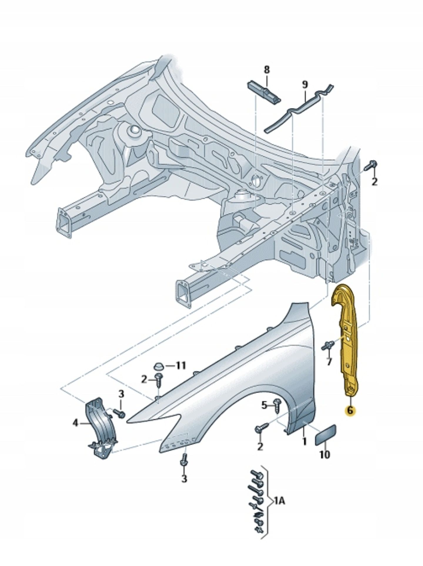 AUDI A6 C7 4g0821112 захист крила правий 2011-2017