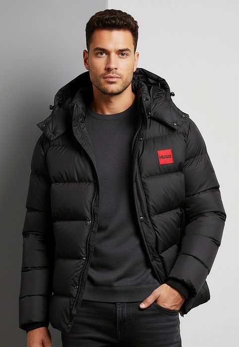 Тепла зимова куртка Hugo чоловіча. Пуховик/курточка. Захист до –20°