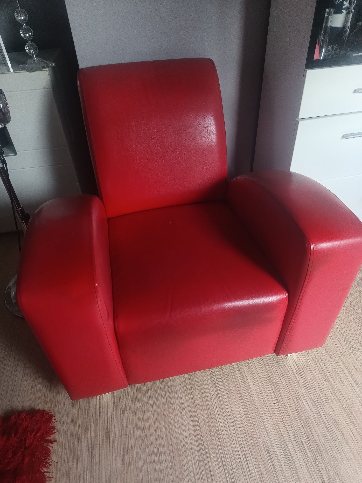 Dwa fotele z eko skóry