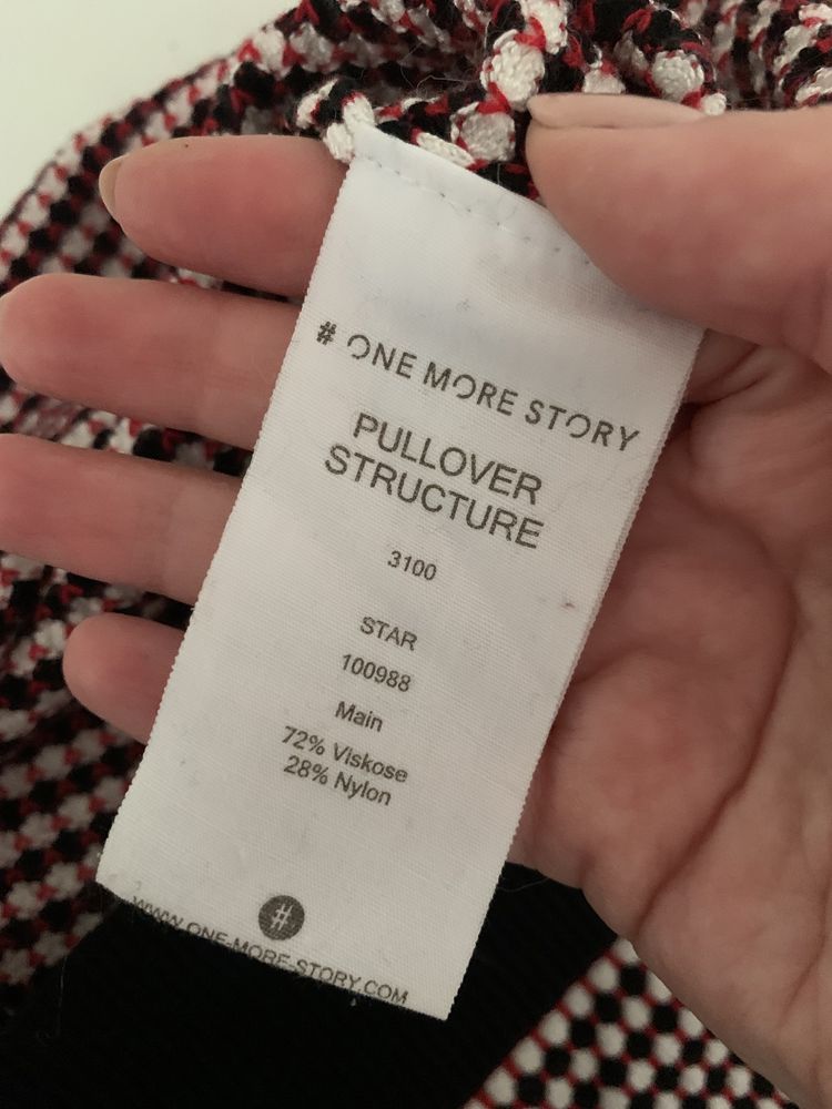 Pulower sweterek sweter wzorzysty we wzory klasyczny wiskoza S