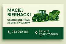 Usługi zbiór warzyw kopanie warzyw siew