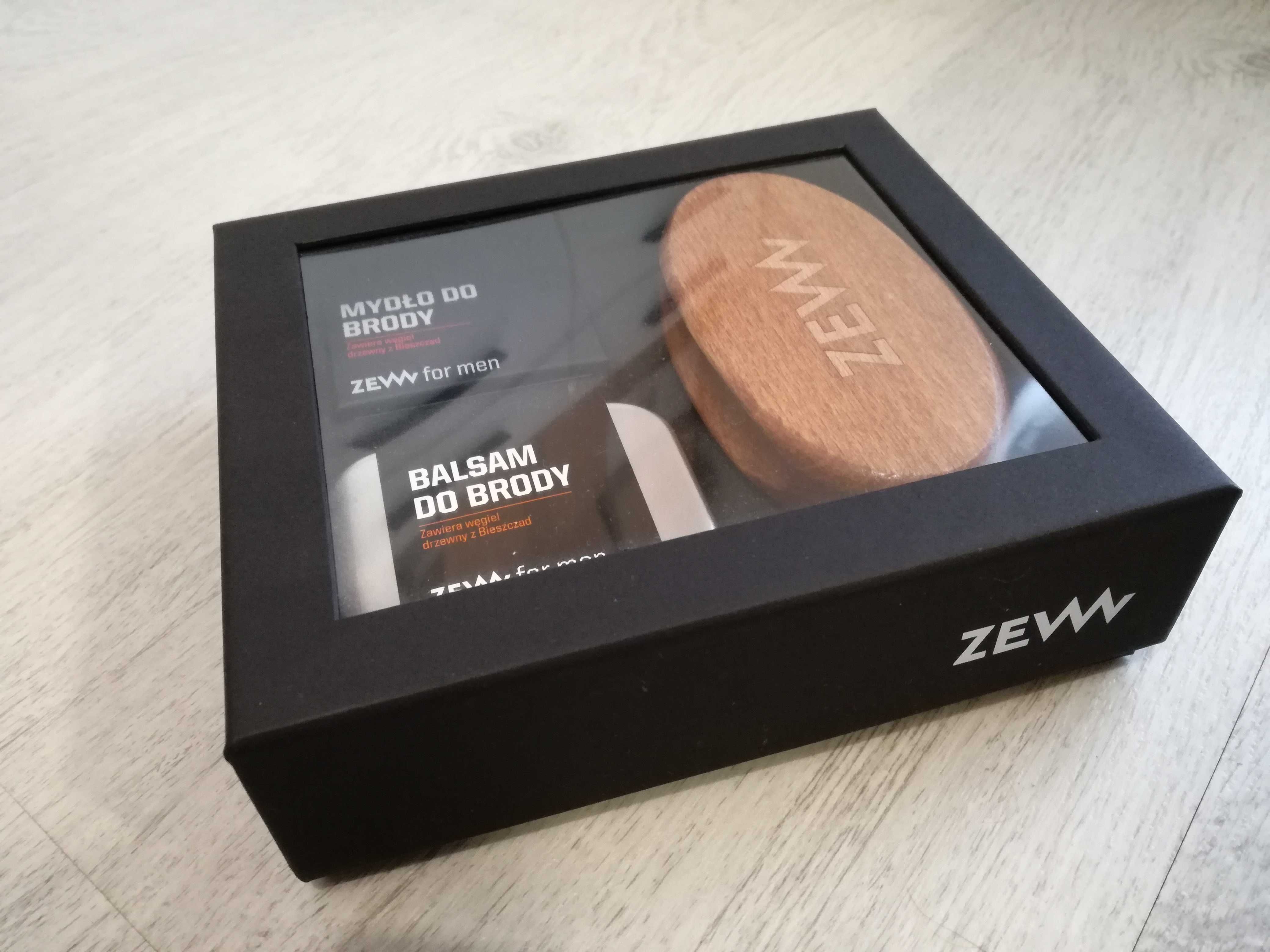 Zestaw do pielęgnacji brody ZEW - mydło, balsam, kartacz
