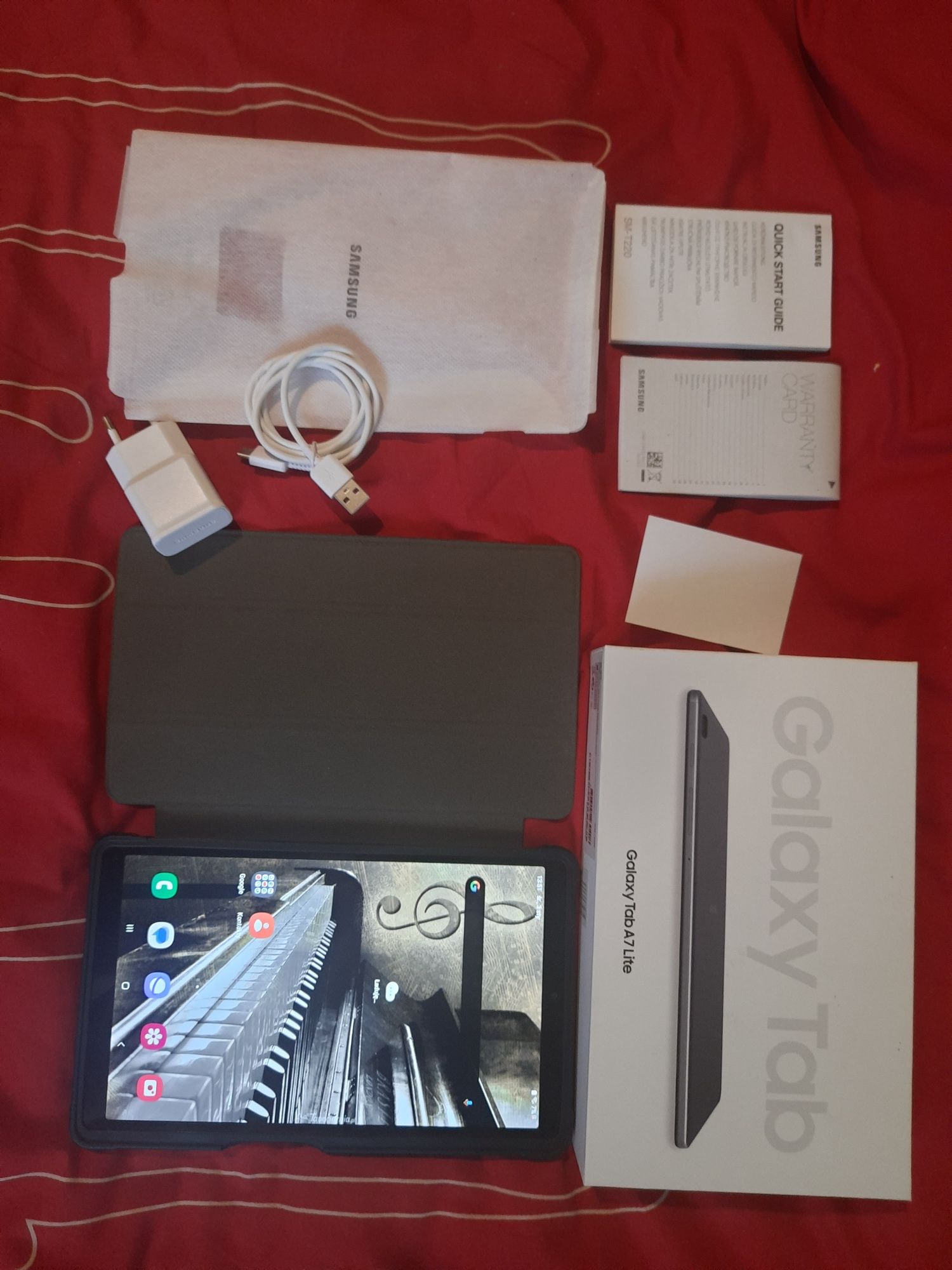 Tablet SAMSUNG galaxy tab A7 Lite + ETUI i SZKŁO HARTOWANE