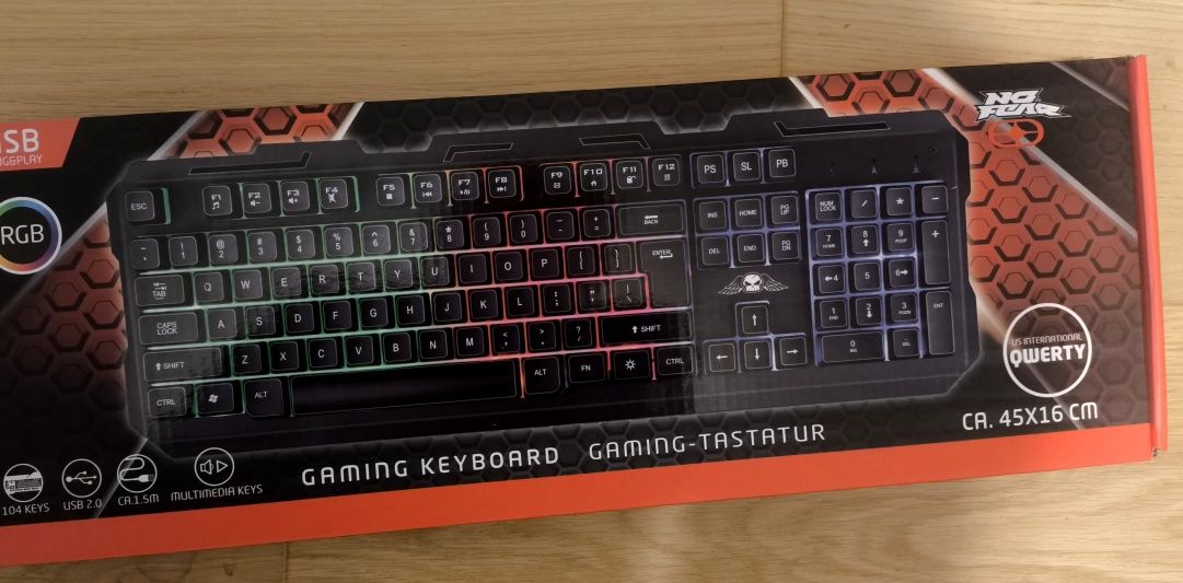 Klawiatura gamingowa QWERTY NoFear