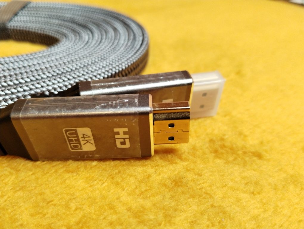 Cienki płaski HDMI 5 metrów Mega Strong mocny kabel przewód płaski 4K