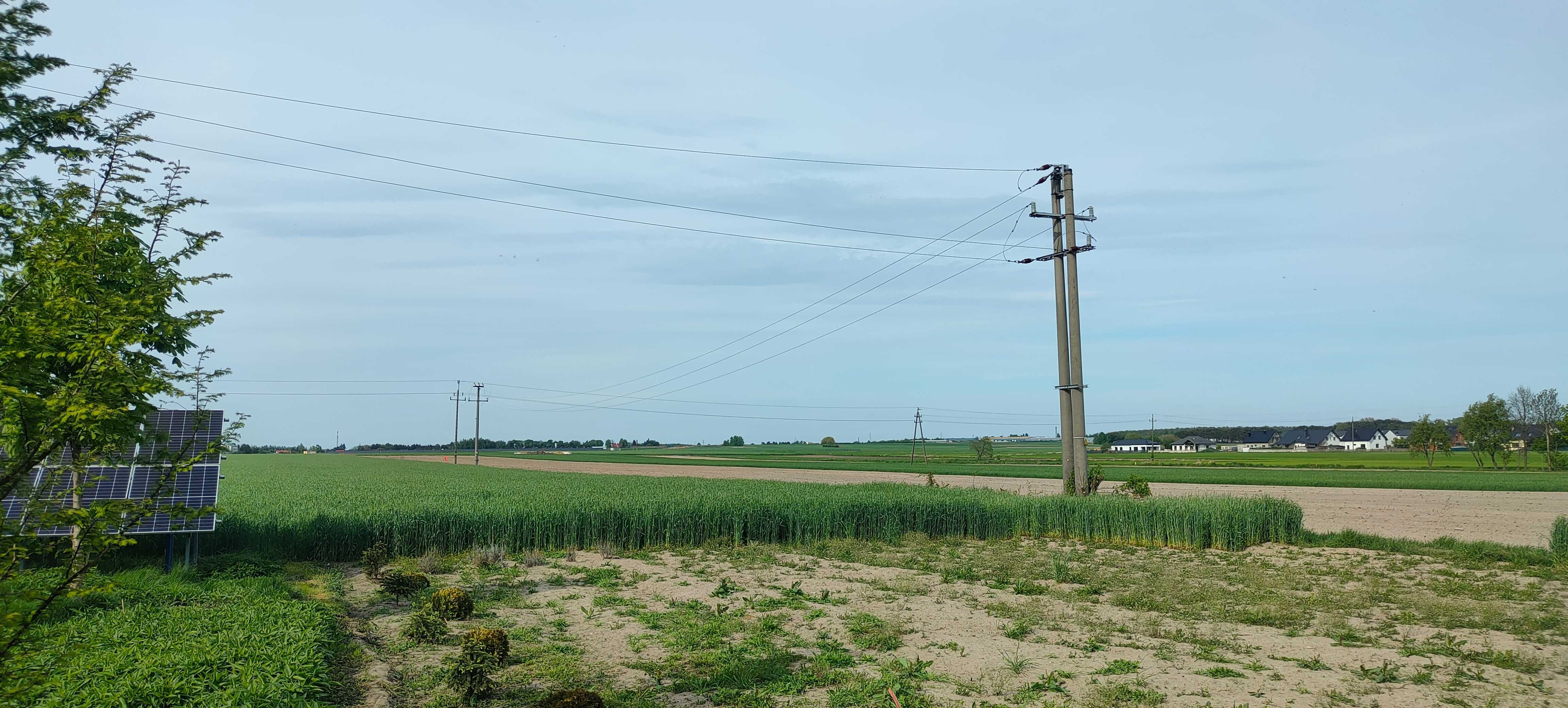 Stacja transformatorowa, słup SN 15 kV + linia napowietrzna.Moc 120 kW