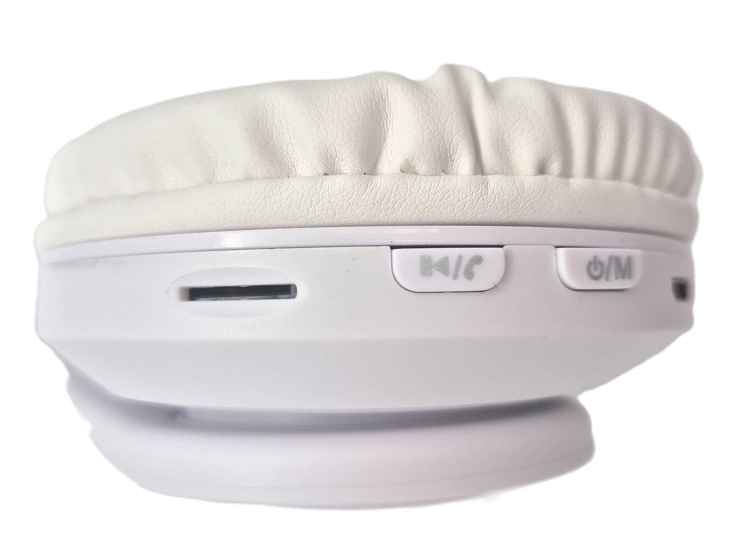 Słuchawki B39 - LED bezprzewodowe bluetooth białe
