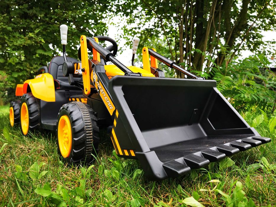 TRAKTOR Koparka JCB PRO Ciągnik Elektryczny Auto AKUMULATOR 2 DZIECI