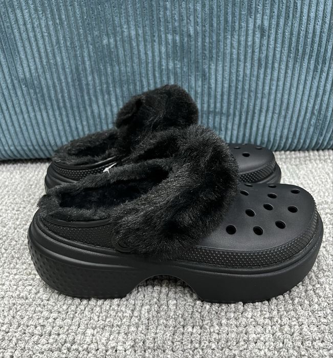 Klapki damskie Crocs Stomp Lined Clog r. 42-43 d. 11 NOWE Czarne