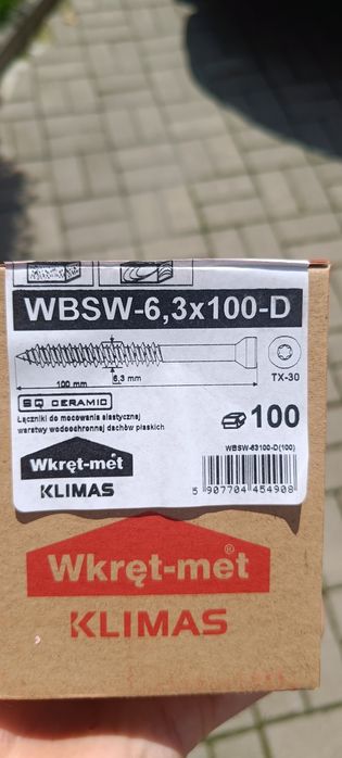 Шуруп Wkret-Met Klimas WBSW 6,3х100мм Ruspert для бетона та дерева