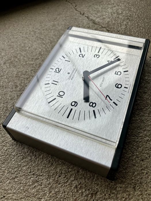 Unikatowy Vintage Zegar Junghans electronic ATO-MAT stalowy Spaca Age