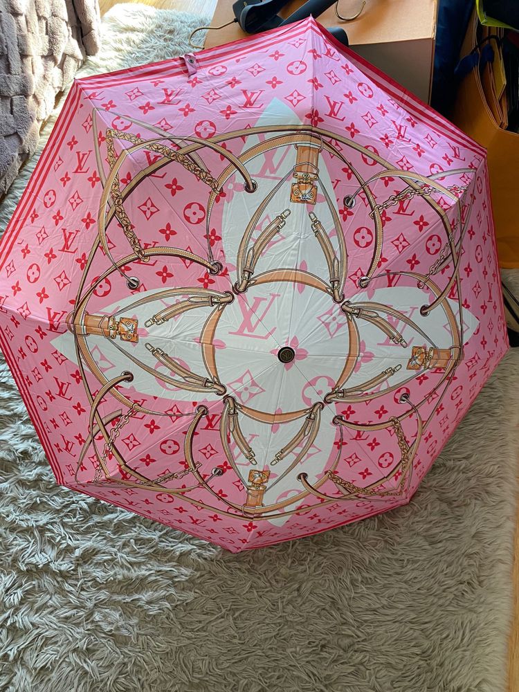 Guarda Chuva Louis Vuitton Novo Rosa