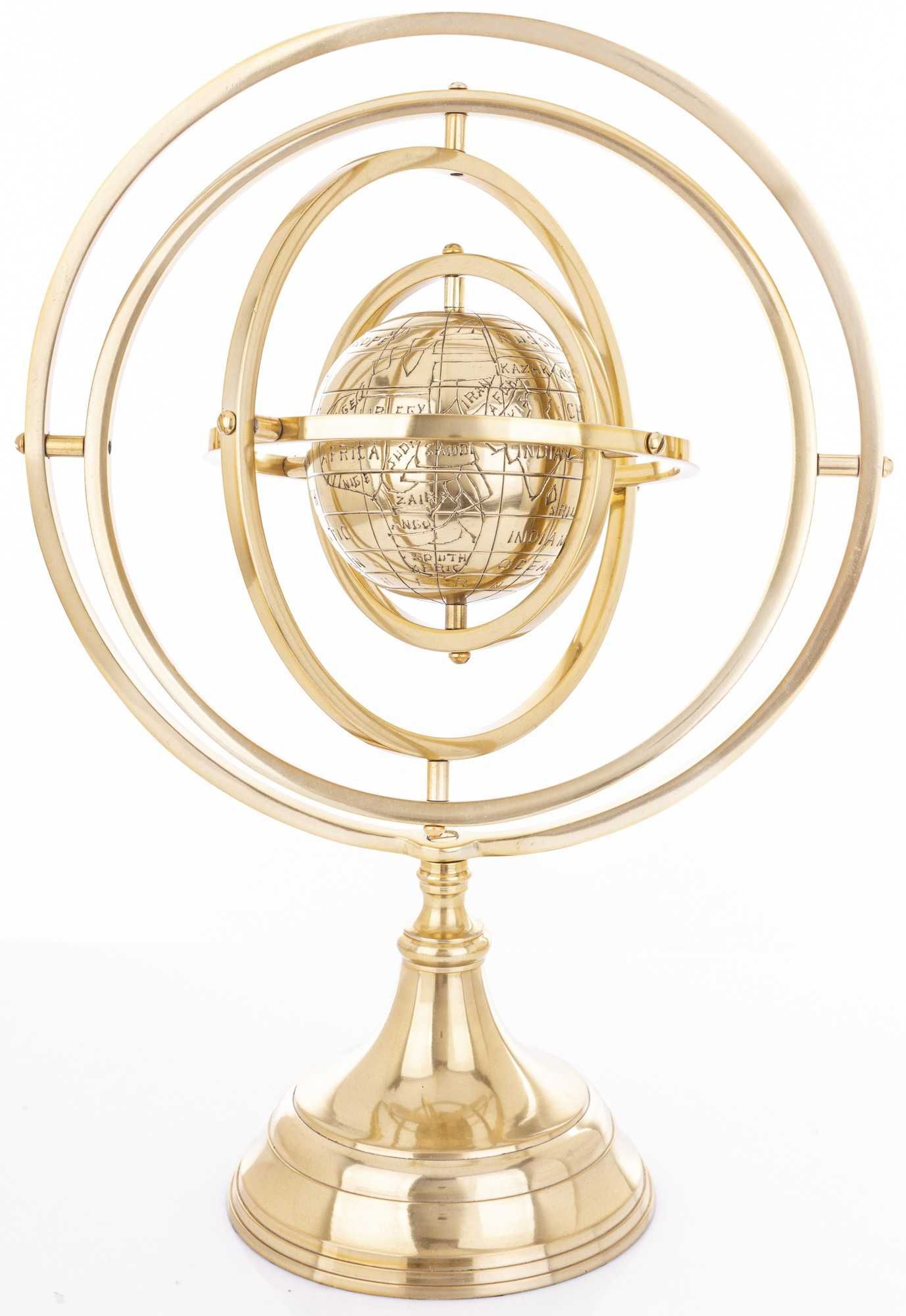 Złote metalowe astrolabium na biurko dekoracja gabinetu salonu 168074